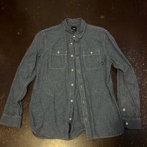 VANS Lightweight Denim Button Up Size Medium